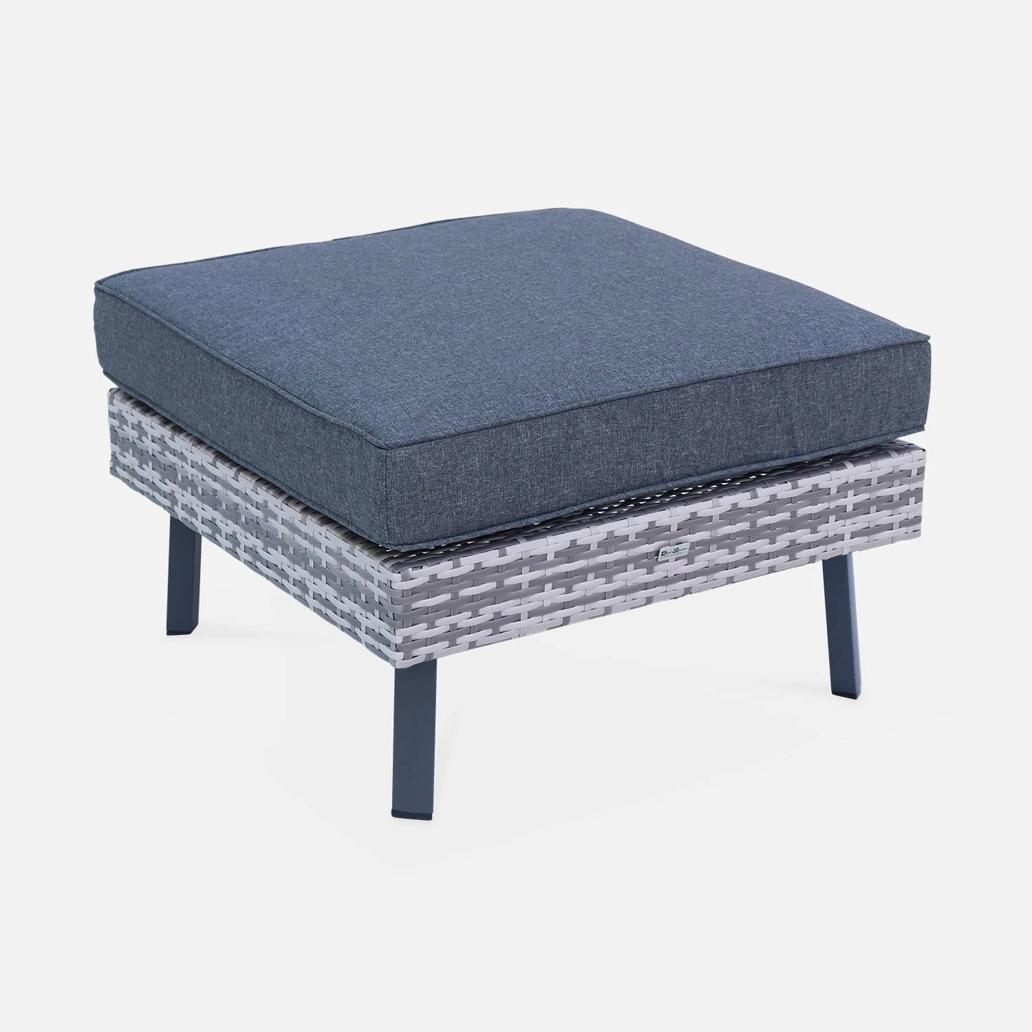 Salon De Jardin Résine Tressée Plate 5 Places Couleur : Nuances De Gris / Gris Foncé 5 Salon De Jardin Résine Tressée Plate 5 Places Couleur : Nuances De Gris / Gris Foncé – Image 5