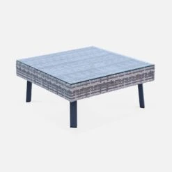 Salon De Jardin Résine Tressée Plate 5 Places Couleur : Nuances De Gris / Gris Foncé 12 Salon De Jardin Résine Tressée Plate 5 Places Couleur : Nuances De Gris / Gris Foncé -Mobilier de maison WKAF007MIXGY 06