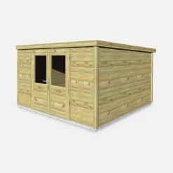 Abri De Jardin Bois 13m², Sapin Du Nord Traité Autoclave Ep.27mm 7 Abri De Jardin Bois 13m², Sapin Du Nord Traité Autoclave Ep.27mm -Mobilier de maison WSAF33X33NAT 03