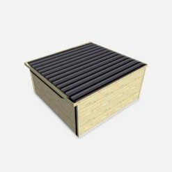 Abri De Jardin Bois 20,3m², Sapin Du Nord Traité Autoclave Ep.27mm -Mobilier de maison WSAF42X42NAT 03