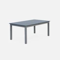 Table De Jardin Extensible Aluminium 8 Places Couleur : Gris -Mobilier de maison XTSAF245TBLAT 03