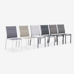 Chaise De Jardin Empilable Aluminium (lot De 2) Couleur : Gris / Gris Foncé 9 Chaise De Jardin Empilable Aluminium (lot De 2) Couleur : Gris / Gris Foncé -Mobilier de maison XTSAF2CHRAT 05
