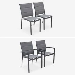 Table De Jardin Extensible Aluminium, 10 Chaises 9 Table De Jardin Extensible Aluminium, 10 Chaises -Mobilier de maison XTSAF335R10CO 04