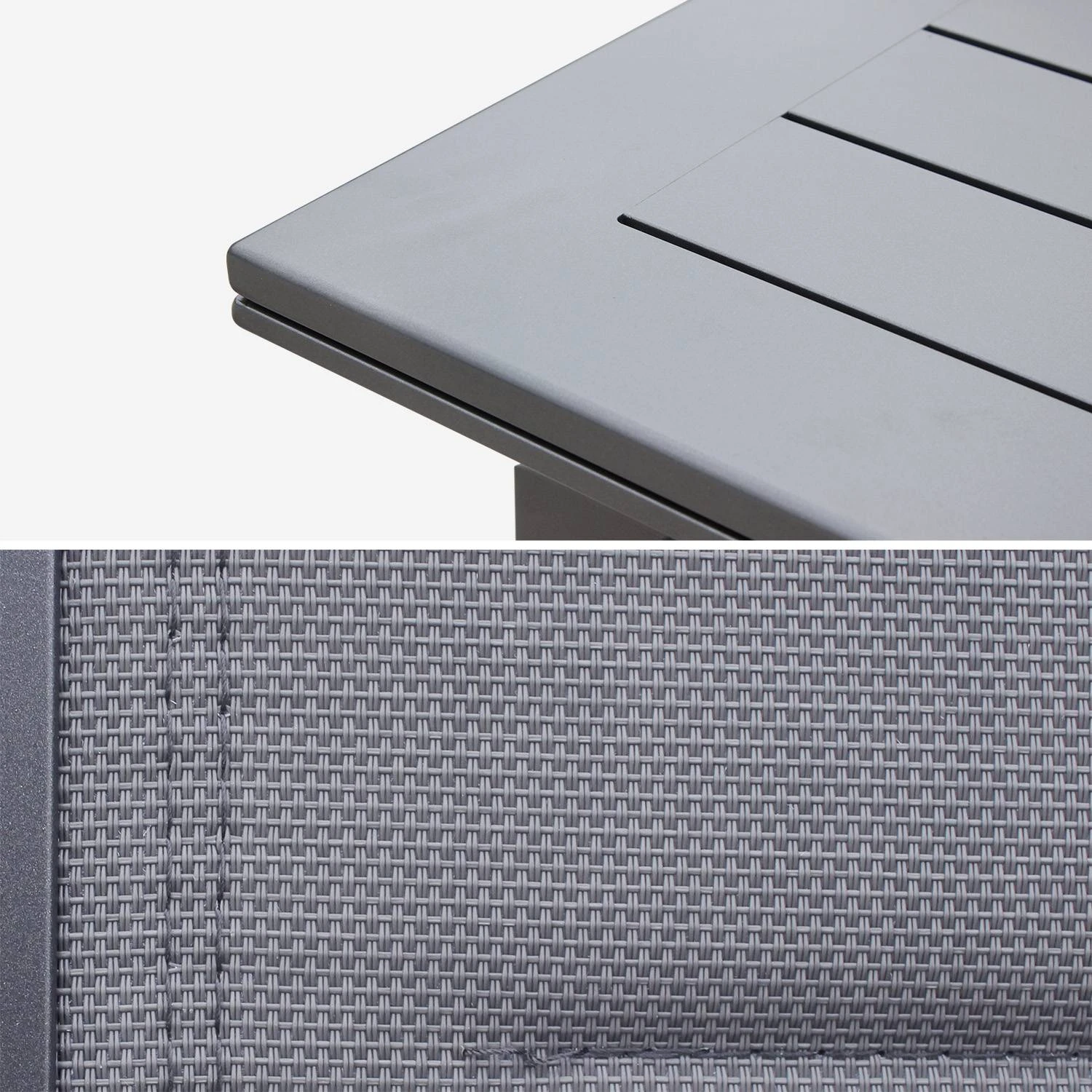 Table De Jardin Extensible Aluminium, 10 Chaises 5 Table De Jardin Extensible Aluminium, 10 Chaises – Image 5