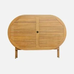 Table De Jardin Pliable Bois Ovale, 6 Chaises -Mobilier de maison ac150o6 18a4e419bd2661613bd7fe920a7198fd