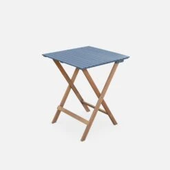 Table De Jardin Pliable Bois, 2 Chaises Couleur : Bleu -Mobilier de maison acbs60s2ob 1f2a477f8253a8b81d31d9b52accf745