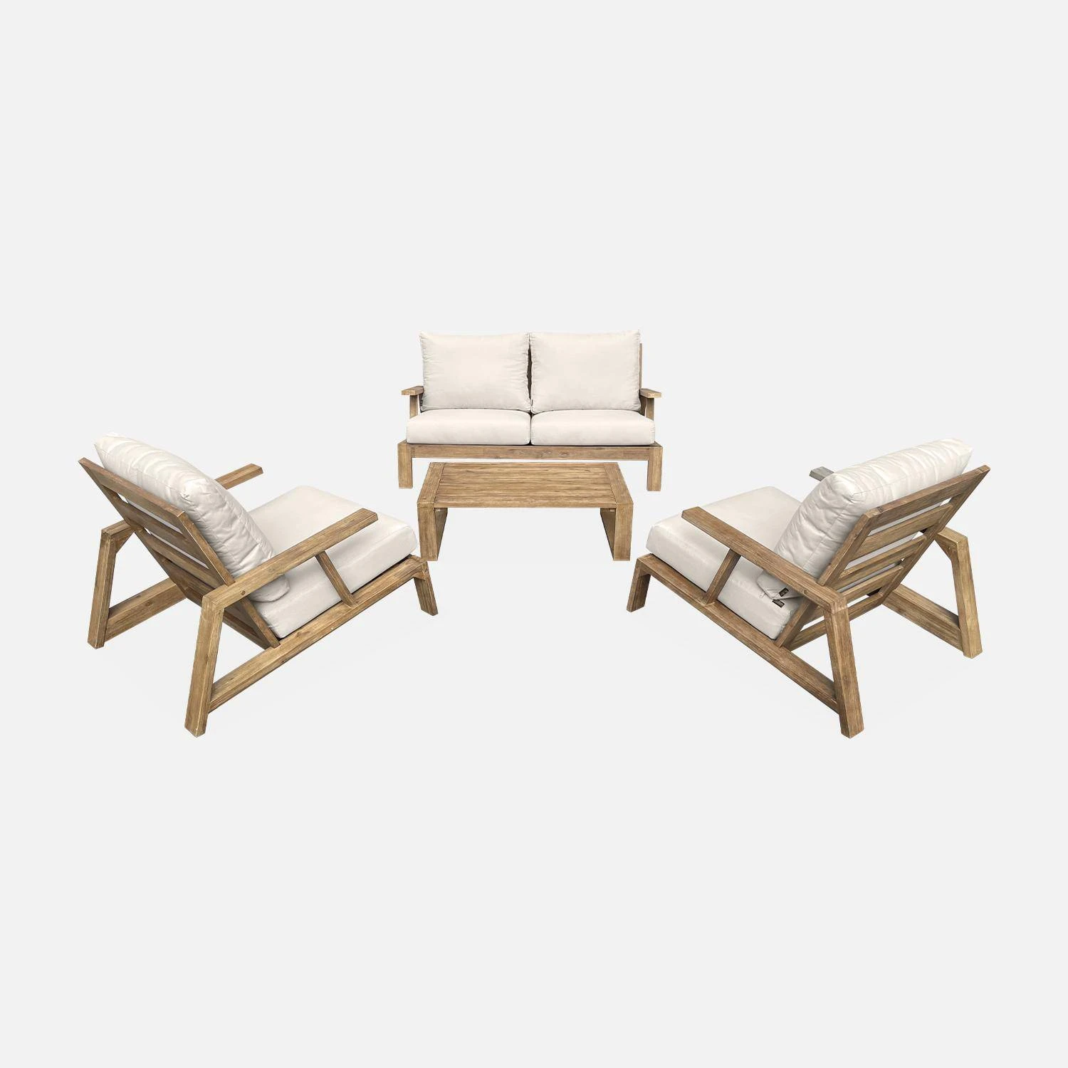 Salon De Jardin Bois 4 Places 3 Salon De Jardin Bois 4 Places â Image 3