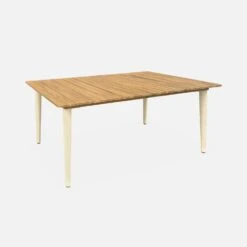 Table De Jardin Bois Et Métal + 4 Chaises En Cannage Et Bois Couleur : Ivoire 10 Table De Jardin Bois Et Métal + 4 Chaises En Cannage Et Bois Couleur : Ivoire -Mobilier de maison ackd150r4civo 1c18b1a318152bee1ecae3d362925eaf