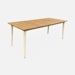 Table De Jardin Bois Et Métal + 6 Chaises En Corde Empilables Couleur : Ivoire / Beige 10 Table De Jardin Bois Et Métal + 6 Chaises En Corde Empilables Couleur : Ivoire / Beige -Mobilier de maison ackd200ivo6rpbg 987702a53fec6ffdb2f453d9cb18d29e
