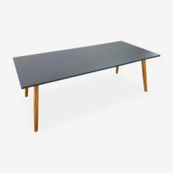 Ensemble De Jardin 220cm + 8 Chaises - BELEM Couleur : Gris / Gris Clair -Mobilier de maison acston220r8lgy 9a7c0ab6d030f955262becb68ce6bfdc