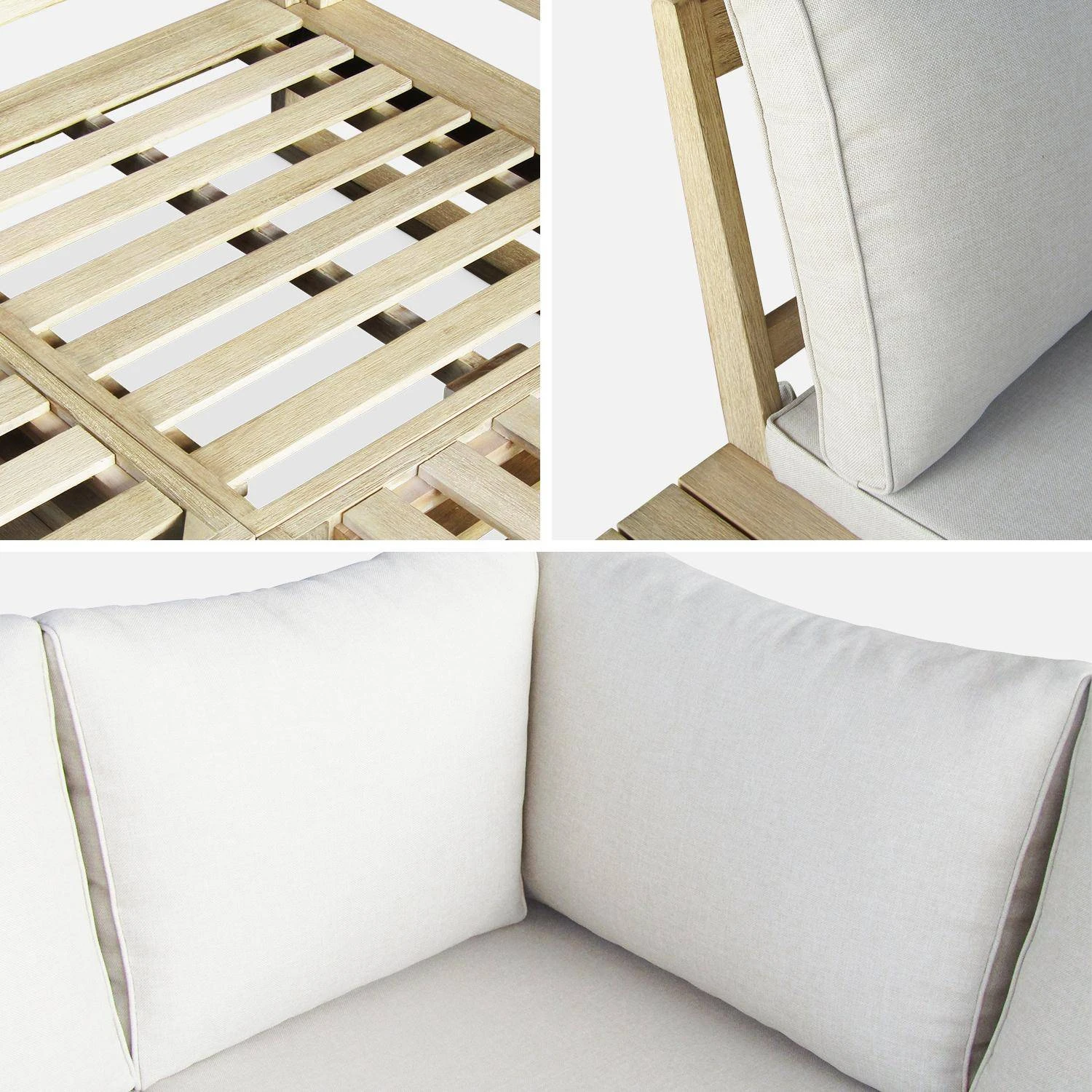 Salon De Jardin En Bois D'acacia 4 Salon De Jardin En Bois D'acacia â Image 4