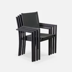 Table De Jardin Aluminium Et Textilène, 6 Chaises Empilables Couleur : Anthracite / Gris 14 Table De Jardin Aluminium Et Textilène, 6 Chaises Empilables Couleur : Anthracite / Gris -Mobilier de maison af150r6at e29d504699721d417f273b63b5e99c83