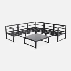 Salon De Jardin D'angle Aluminium 5 Places Couleur : Anthracite / Taupe 12 Salon De Jardin D'angle Aluminium 5 Places Couleur : Anthracite / Taupe -Mobilier de maison af3004atbn 5007e0a96ab1f152f6ab34f24b51a895