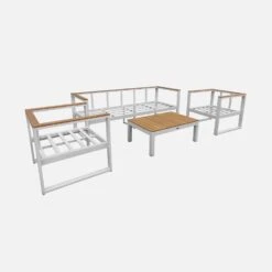 Salon De Jardin Bois Et Aluminium 5 Places Couleur : Beige 14 Salon De Jardin Bois Et Aluminium 5 Places Couleur : Beige -Mobilier de maison afec3101whbg 74eb7cf8a62a27a60871acf45d7b0e0b