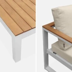 Salon De Jardin Bois Et Aluminium 5 Places Couleur : Beige 15 Salon De Jardin Bois Et Aluminium 5 Places Couleur : Beige -Mobilier de maison afec3101whbg 7d1b57aa6830c3c99484dedbf0a893ab