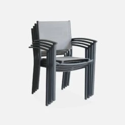 Fauteuil De Jardin Empilables Aluminium Et Textilène (lot De 4) Couleur : Gris Clair 10 Fauteuil De Jardin Empilables Aluminium Et Textilène (lot De 4) Couleur : Gris Clair -Mobilier de maison aftxchrx4atgy 5a5bc2ed2e22a5b1be1fce404c28ed35