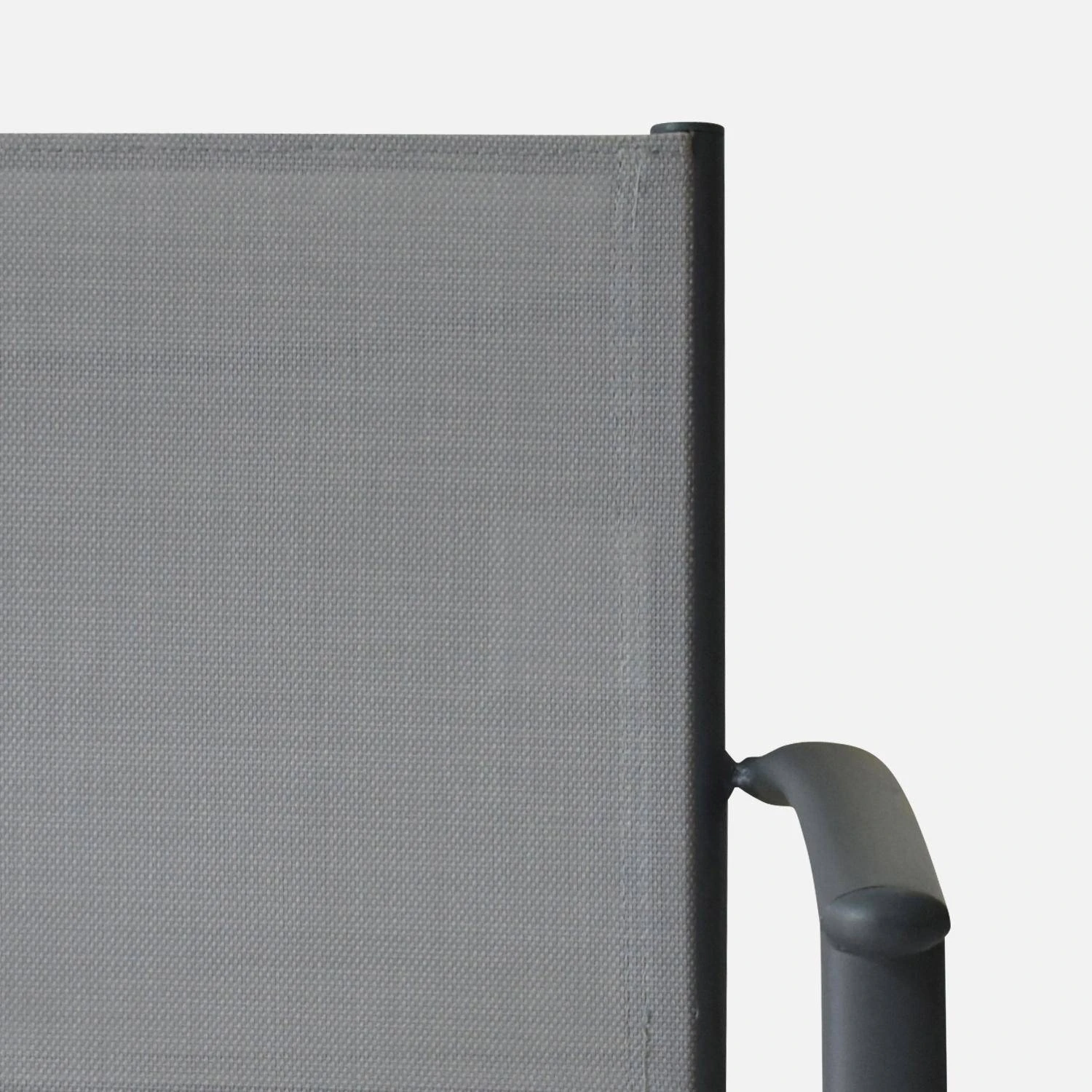 Fauteuil De Jardin Empilables Aluminium Et Textilène (lot De 4) Couleur : Gris Clair 6 Fauteuil De Jardin Empilables Aluminium Et Textilène (lot De 4) Couleur : Gris Clair – Image 6