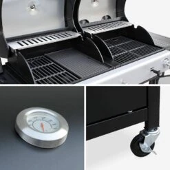 Barbecue Gaz 3 En 1, 3 Brûleurs Dont 1 Feu Latéral -Mobilier de maison bbq2302in1sb 023e85a4b6010d9ffb647ce1eca11347