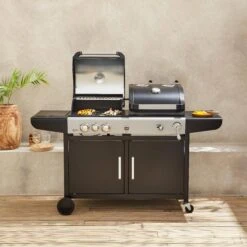 Barbecue Gaz 3 En 1, 3 Brûleurs Dont 1 Feu Latéral -Mobilier de maison bbq2302in1sb 3d21736bf29df0f6033c4bef2d9e2301