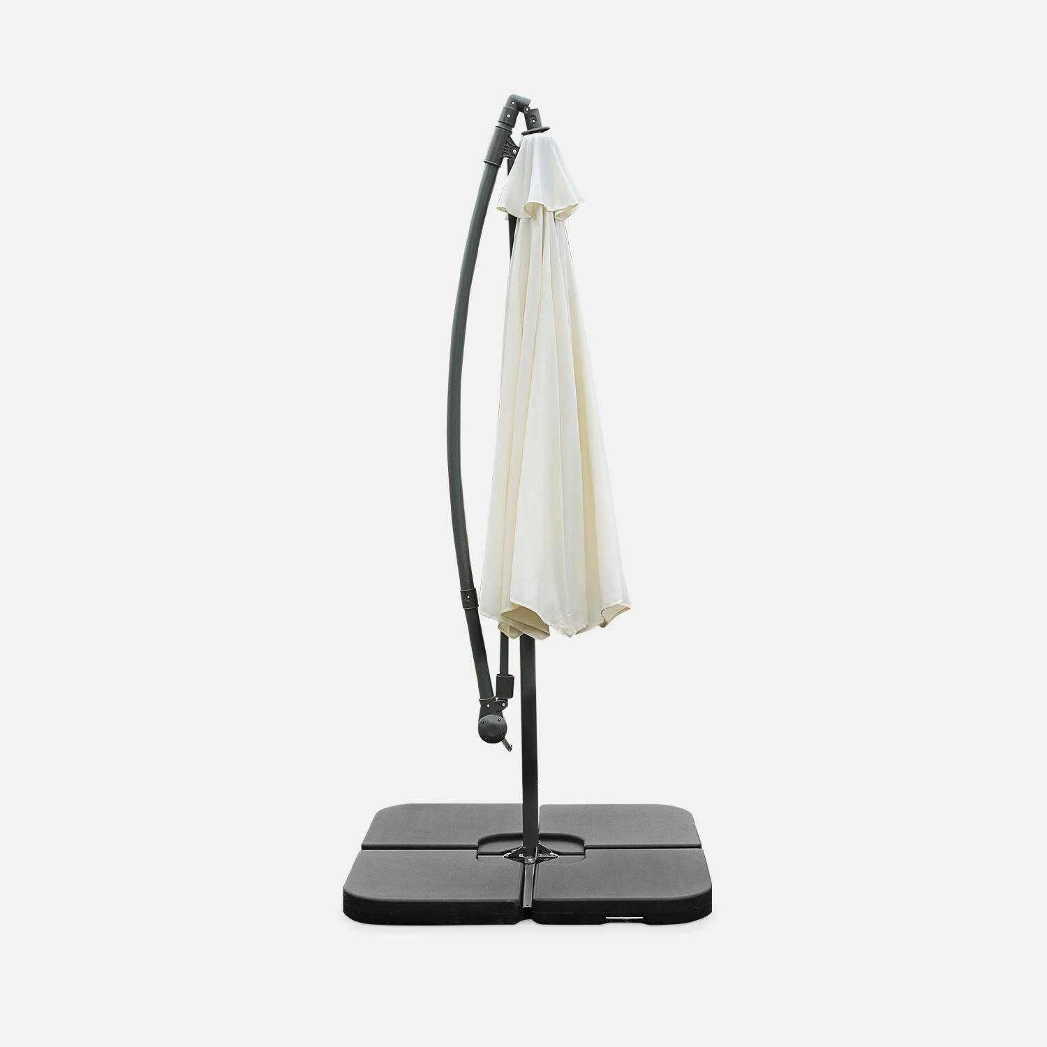 Parasol Déporté Rond Ø300cm Couleur : Ecru 2 Parasol Déporté Rond Ø300cm Couleur : Ecru – Image 2