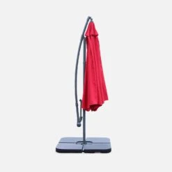 Parasol Déporté Rond 350cm Couleur : Rouge -Mobilier de maison bu350red bef76cef621a50ff31c29f35c61ea16f