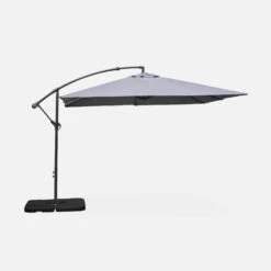Parasol Déporté Carré 3x3m Couleur : Gris -Mobilier de maison bu3x3gy e05993ab733355841716855742ead8b2
