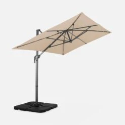 Parasol Déporté Rectangulaire 2x3m Couleur : Beige -Mobilier de maison cdukd2x3bg 2181549bda6be66619585b8980ad5313