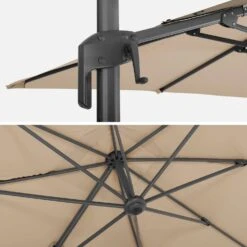 Parasol Déporté Rectangulaire 2x3m Couleur : Beige -Mobilier de maison cdukd2x3bg 4a9afd1b4579500bbe08320ce6504406