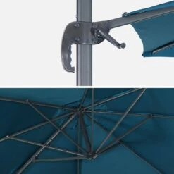 Parasol Déporté Rond Ø 350cm Couleur : Bleu Canard -Mobilier de maison cdukd350bd 2802504bcd6d83ecc8caeec8db397af5