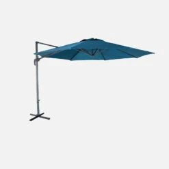 Parasol Déporté Rond Ø 350cm Couleur : Bleu Canard -Mobilier de maison cdukd350bd a7964932e14c82053266b72cef274207