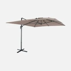 Parasol Déporté Rectangulaire 3x4m Couleur : Taupe -Mobilier de maison cdukd3x4bn 2f6860b7b02c8626bbd37fcf94e67d14