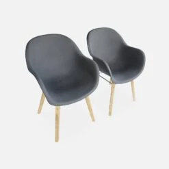 Fauteuil Scandinave Acacia (lot De 2) Couleur : Gris -Mobilier de maison cemarmgyx2 3868557faf9fe5f3afc0c23b8bfcfb6b