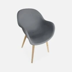 Fauteuil Scandinave Acacia (lot De 2) Couleur : Gris -Mobilier de maison cemarmgyx2 57b6bbdd45f0213604651bb9cb7ae627