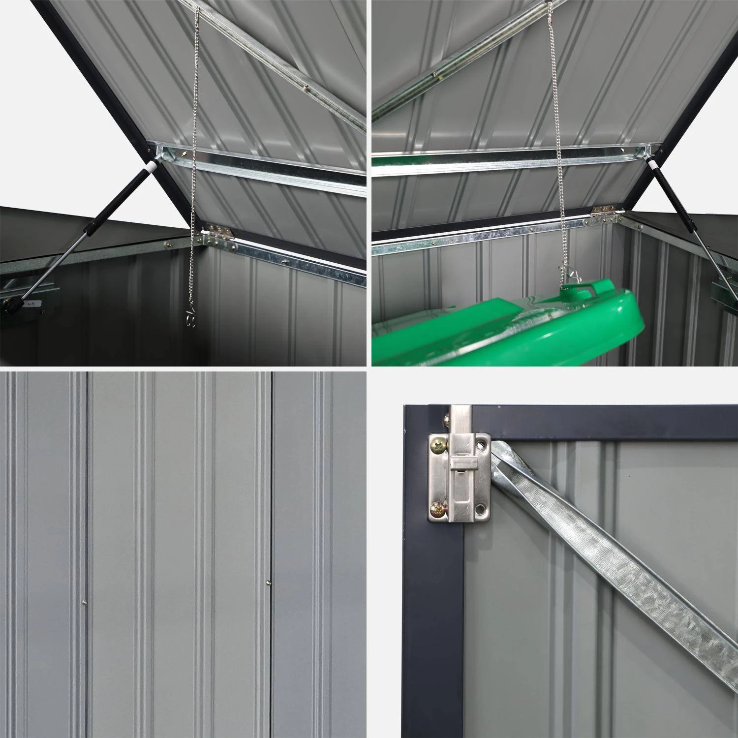 Cache Poubelle 1,75m² En Acier Galvanisé 9 Cache Poubelle 1,75m² En Acier Galvanisé – Image 9