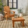 Fauteuil De Jardin Et Table Basse/repose Pieds Bois