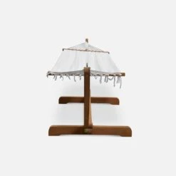 Hamac Sur Pieds En Bois, Toile En Coton Couleur : Blanc -Mobilier de maison echammocknat 6142eb664773021e9b5db2dc88939ddb