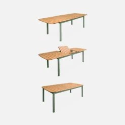 Table De Jardin Extensible Bois Et Aluminium 190/253 Cm, 8 Chaises Empilables 12 Table De Jardin Extensible Bois Et Aluminium 190/253 Cm, 8 Chaises Empilables -Mobilier de maison ecxtp190r8seggy 1e9a26ac1565b52f4b3e308a140c5d79