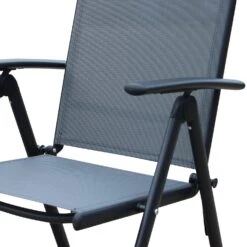 Lot De 4 Fauteuils De Jardin En Textilènes - Naevia 8 Lot De 4 Fauteuils De Jardin En Textilènes - Naevia -Mobilier de maison ensemble de 4 fauteuils multi positions en aluminium anthracite et textilene gris acb84b1a4b97673166ccd11396964996