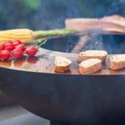 Braséro Barbecue Ø80cm, Planche De Cuisson, Stockage Bois Et Housse -Mobilier de maison fpbbq80kdbk 2c66a32011648ed93608811340cc631e