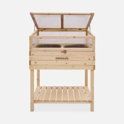 Carré Potager Sur Pieds En Bois Et Serre 80x60x109cm 8 Carré Potager Sur Pieds En Bois Et Serre 80x60x109cm -Mobilier de maison ghmini109 16c7476ed0357e4c1f36183ed047b265