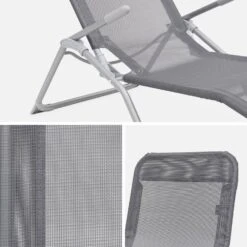 Bain De Soleil Textilène Pliant Avec 2 Positions (lot De 2) Couleur : Anthracite -Mobilier de maison glidx2at 7c0684f156f07c3efc0f20071c0189f0