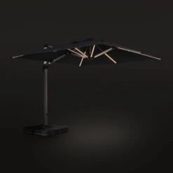 Parasol LED Déporté Carré 3x3m Couleur : Anthracite -Mobilier de maison hdu3x3leddkgy 02736a561fa791438ae3068961a70f84