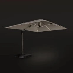 Parasol LED Déporté Rectangulaire 3x4m Couleur : Taupe -Mobilier de maison hdu3x4ledbn 524316bd548fbf85525bd6af5f44dcec
