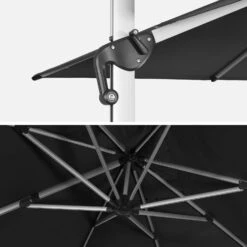 Parasol Déporté Carré 4x4m Couleur : Anthracite -Mobilier de maison hdu4x4dkgy 63dd8aaaa25d74a068d694e1da4efbc9