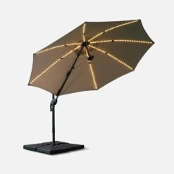 Parasol LED Déporté Rond 3m -Mobilier de maison hufibled300bg a05f9cca258b3016a44c35651703ca10