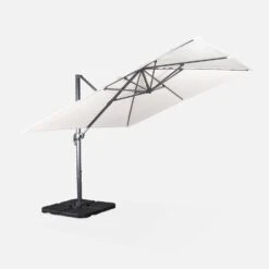 Parasol Déporté Carré 3x3m Couleur : Ecru -Mobilier de maison hukd3x3ecru 71d4fd8c09ef38c6c1ee061061c44631