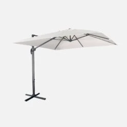 Parasol Déporté Carré 3x3m Couleur : Ecru -Mobilier de maison hukd3x3ecru d29adab13632588dba3961c1a8348c21