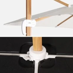 Parasol Déporté Carré 3x3m, Mât Effet Bois Couleur : Ecru -Mobilier de maison hukd3x3wdecru ffdf26bcf9b2cc822baa320c904bbede