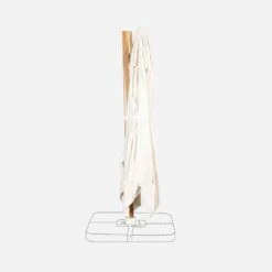 Parasol Déporté Rectangulaire 3x4m, Mât Effet Bois Couleur : Ecru -Mobilier de maison hukd3x4wdecru 219f78d4ac91115bdcd3c77292a122c6