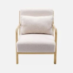 Fauteuil Scandinave En Bois Et Tissu Bouclette -Mobilier de maison iacscaboucl 5ded0bc67bfe8c8942d80c6a14bd0304
